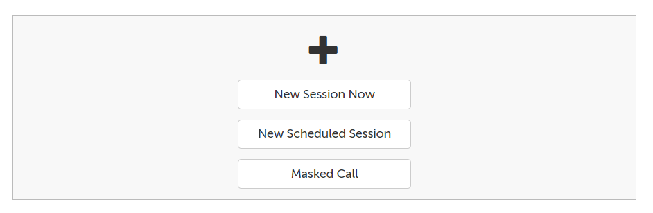 New session buttons