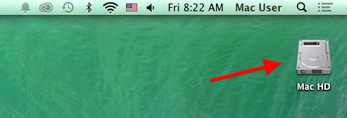 Screencap of harddrive icon on Mac
