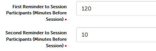 Set custom send times for Session Reminders