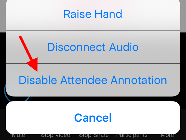 Disable attendee annotation